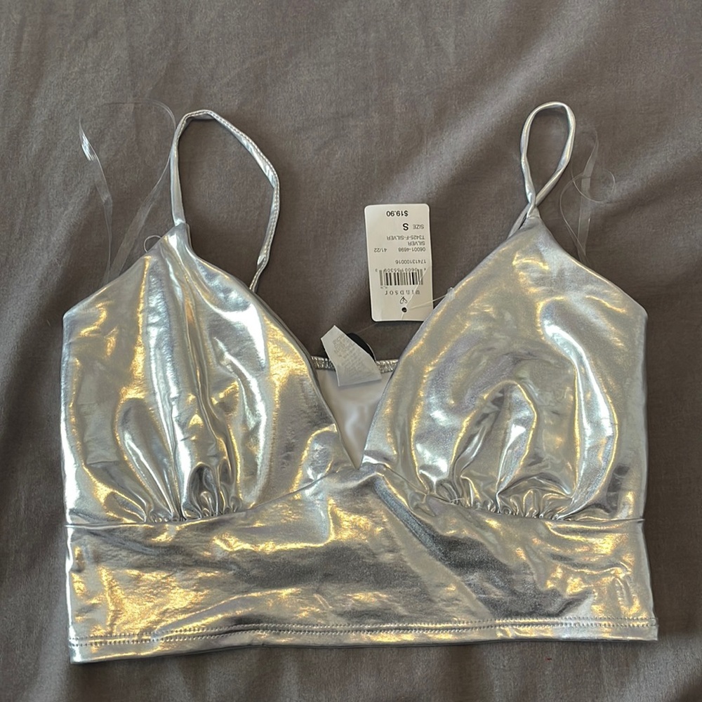 Windsor Silver Crop Tank
